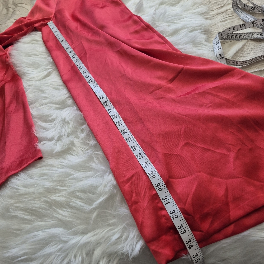 Zara Satin Effect Pink Halter Neck Wide Leg Jumpsuit Size S - Picture 16 of 16